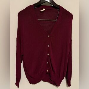 Wishlist Burgundy Women's S/M Cardigan
